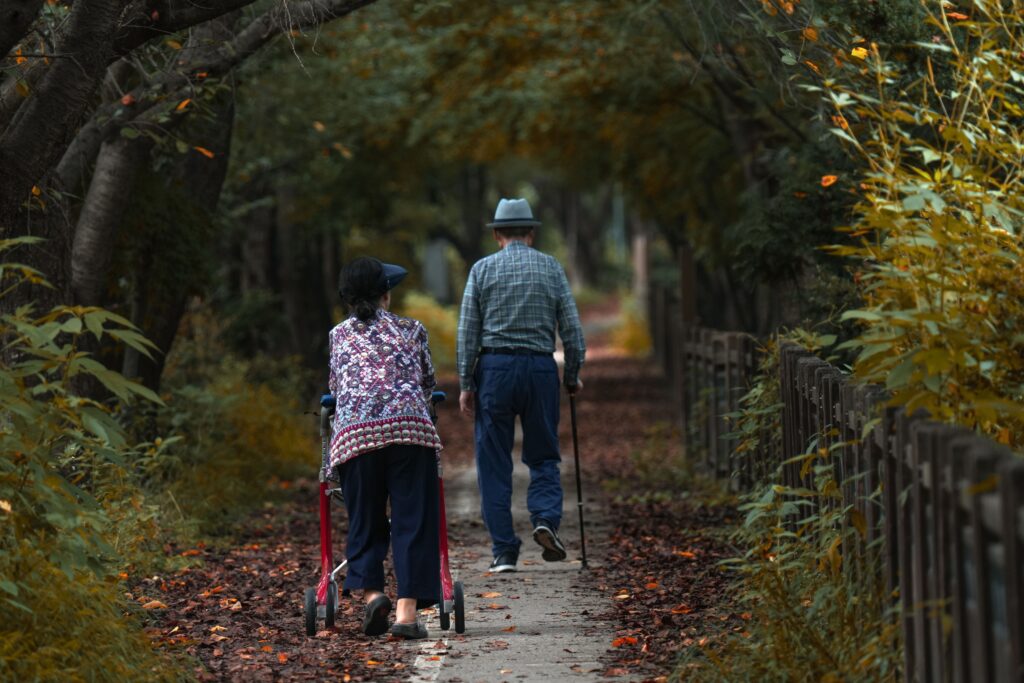 elderly outside